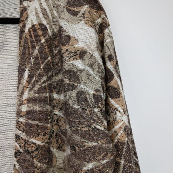 Chico's Metallic  Open Front Cardigan Brown Size 1 - Picture 2 of 10
